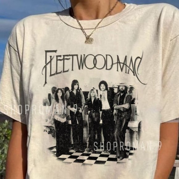 Vintage 90s Fleetwood Mac Shirt, Fleetwood Mac Graphic Shirt, Music Rock Band Sh - Picture 1 of 1